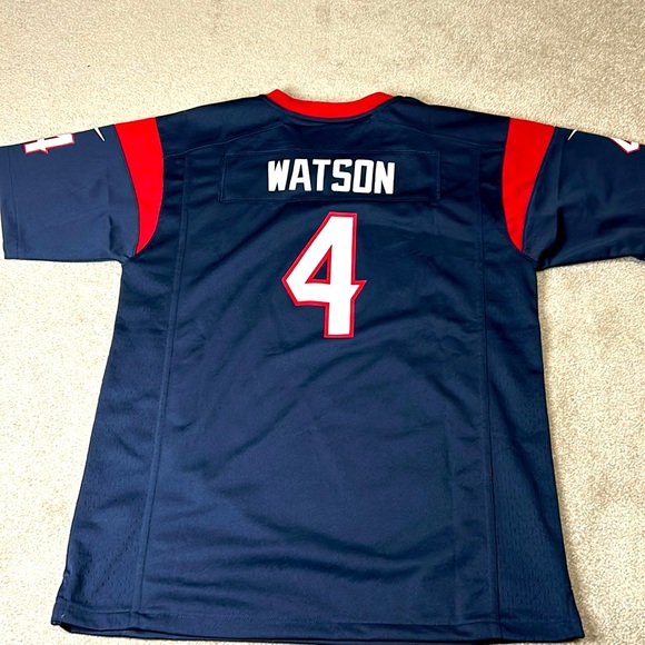 Deshaun Watson #4 Houston Texans Blue Jersey Youth XL NFL Nike On Field - Picture 8 of 9